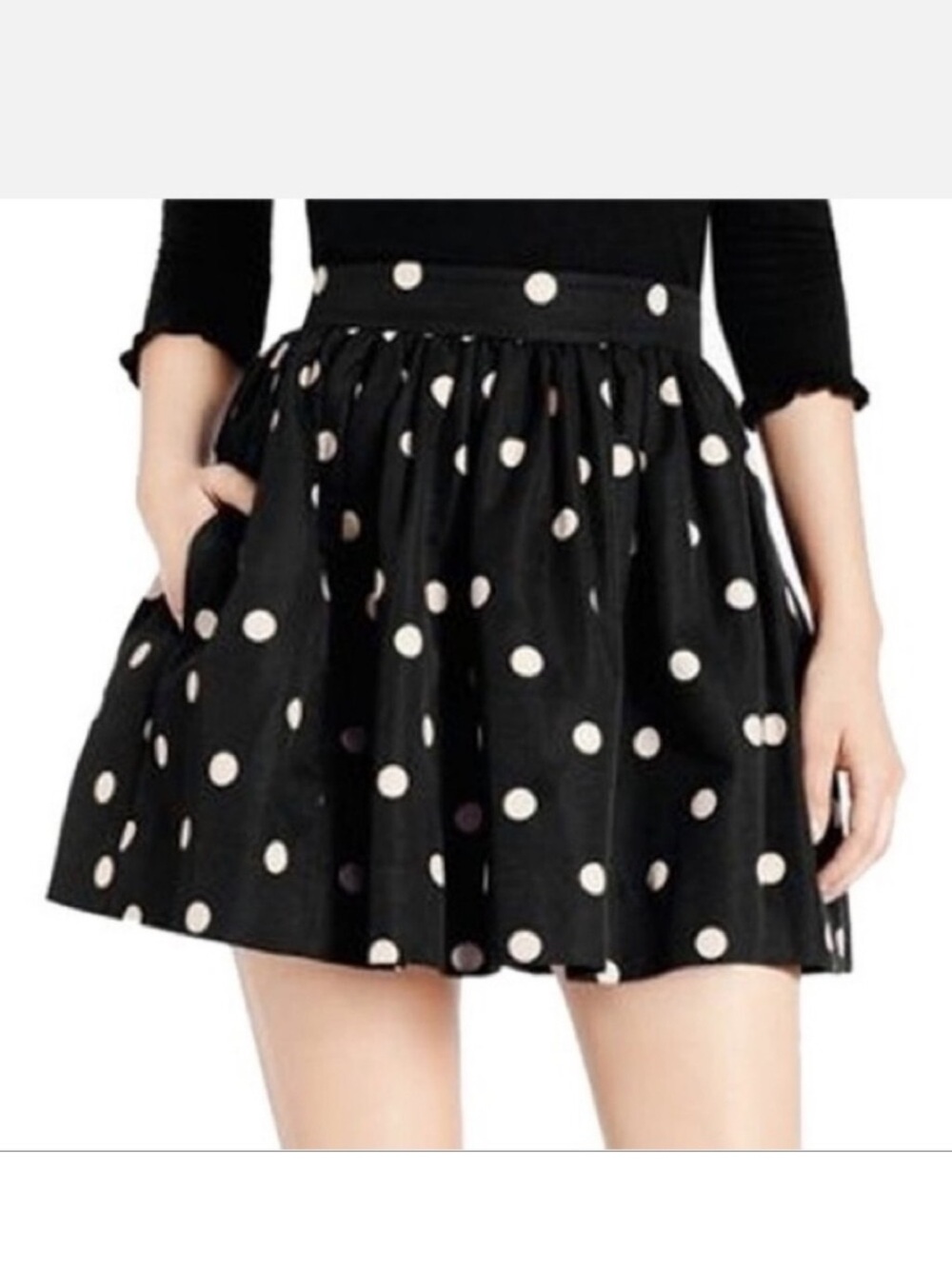 NWT Kate Spade Bubble Deco Coreen Polka Dot Mini Black Skirt Size 2 Bubble Dress